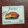 Tanzania France 1979 Locomotives stamp ,35 Tanzanian Shillings (35/-)