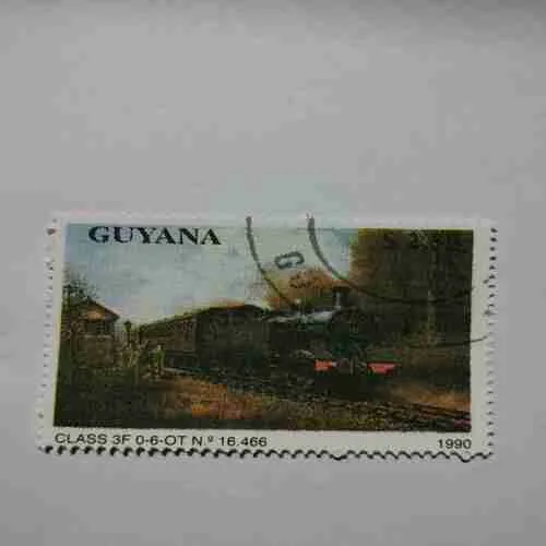 Document 25_5 1990 Guyana Steam Locomotive Stamp (Class 3F 0-6-0T)”