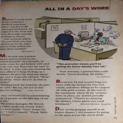 Reader 's Digest ( May 2006 ) ( cut on Front & Last page )