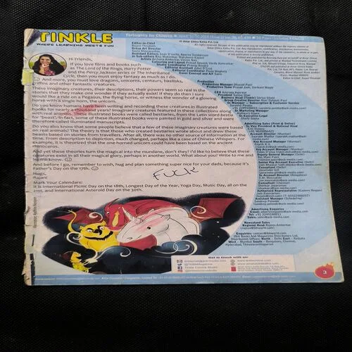 TINKLE (June 2018) Cover Less and Page no-49,50 Missing