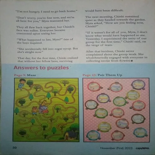 Champak ( Novemberr I 2023) cover page missing