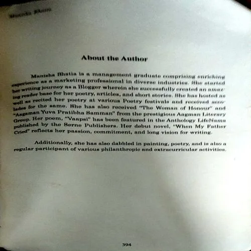 When My Father Cried (pages 394)