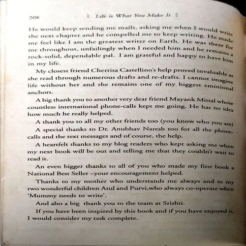 Life is what you make (pages 208)