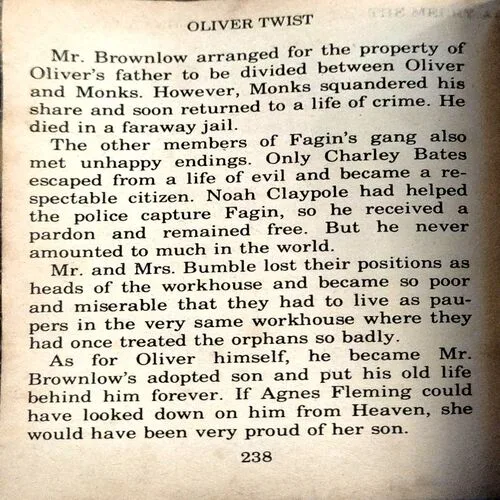 Document 33_23 Oliver Twist (pages 238) (By Charles Dickens) (small hole in 1st page)