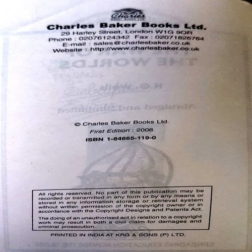 The War Of Worlds (pages 98) (By Charles Baker)