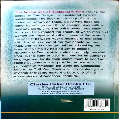 The Adventures Of Huckleberry Finn (pages 98) (By Mark Twain)