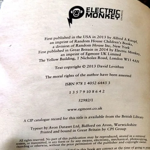 Two Boys Kissing (pages 244) (by David Levithan)