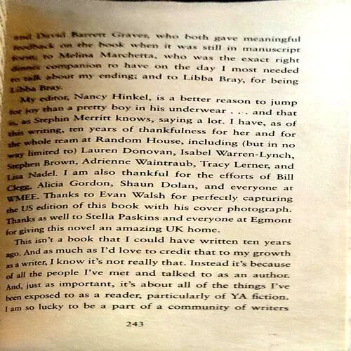 Two Boys Kissing (pages 244) (by David Levithan)