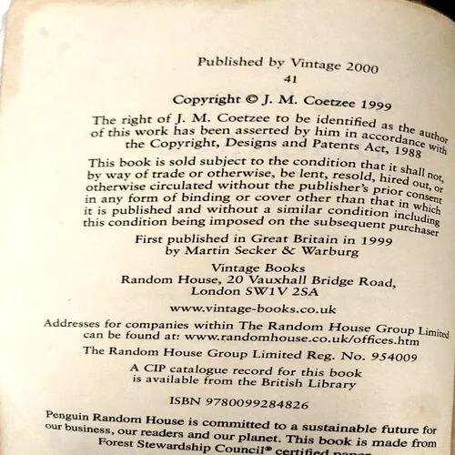 Disgrace (pages 218)