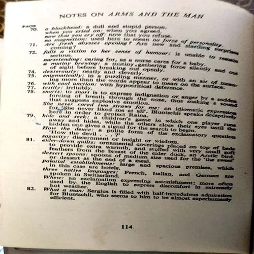Arms and the Man (pages 114) (By Bernard Shaw)
