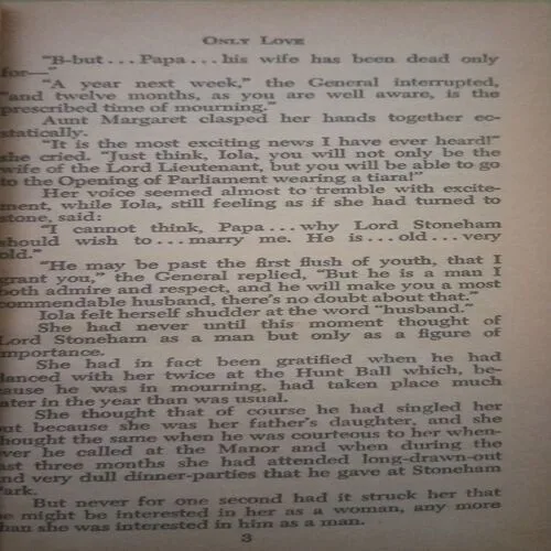 Only Love ,By = (Barbara Cartland ) ,Total pages=( 166)