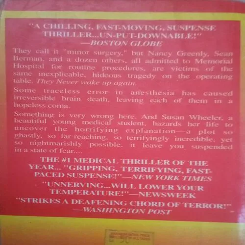 Coma , By = (Robin Cook ) ,Total pages=(308 )