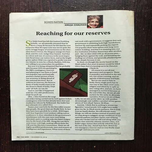 The Week ( December 2018 ) Cover Less