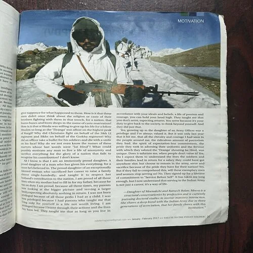 Salute To The indian soldire ( January - February 2017 ) Cover Less