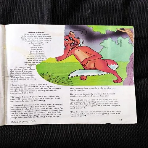 Champak ( October 1st 2018 ) Cover Less And Page no-43,44 Upper Side Big Cut And Story Impact