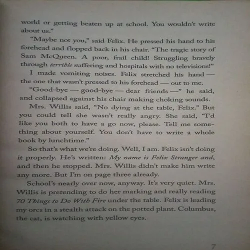 Ways To Live Forever (By = Sally Nicholls ) ,(Total pages=212 )