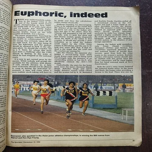 Sportstar ( December 1992 ) Page No 57,58 Are Half Cut