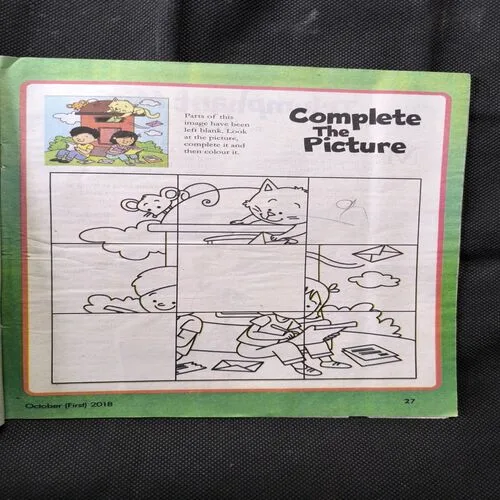 Champak ( October 1st 2018 ) Cover Less And Page no-43,44 Upper Side Big Cut And Story Impact