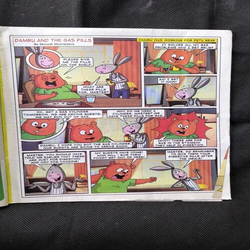 Champak ( October 1st 2018 ) Cover Less And Page no-43,44 Upper Side Big Cut And Story Impact