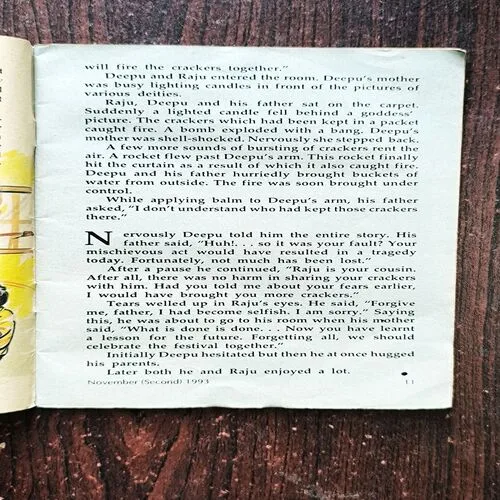 Champak ( 2nd November , 1993 ) Page no 27,28 Big Cut And Story Impact