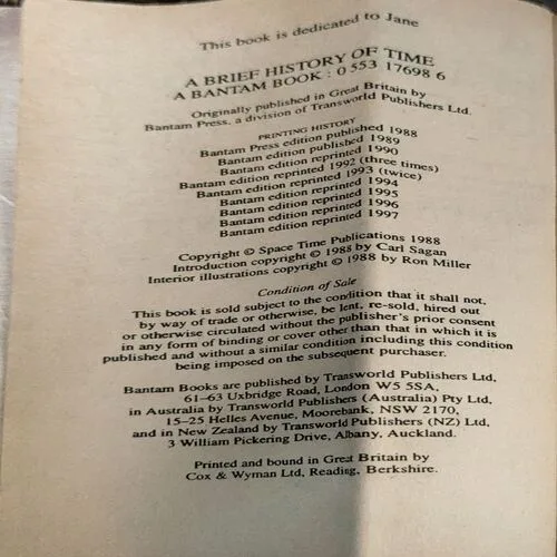 A Brief History Of Time (pages 262)