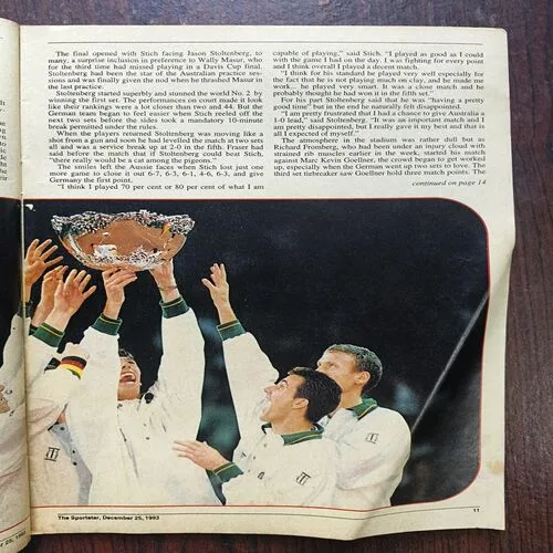 Sportstar ( December 1993 ) ( Page No 13, 14 Are Half cut )