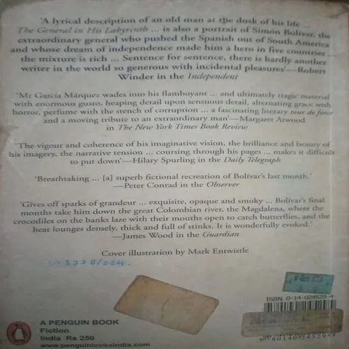 Document_8 The General In His Labyrinth,By = ( Gabriel Garcia Marquez) ,Total pages=( 285) damage