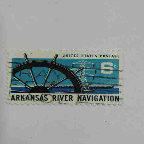 Document 14_223 UNITED STATES POSTAGE ,6c, ARKANSAS RIVER NAVIGATION