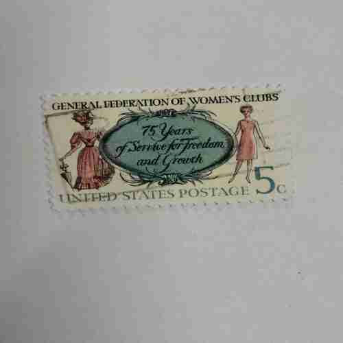 UNITED STATES POSTAGE 5C , GENERAL FEDERATION OF WOMEN CLIBS