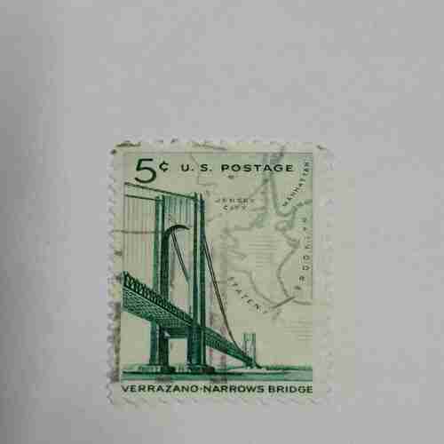 U.S.POSTAGE 5c , VERRAZAND - NARROWS BRIDGE