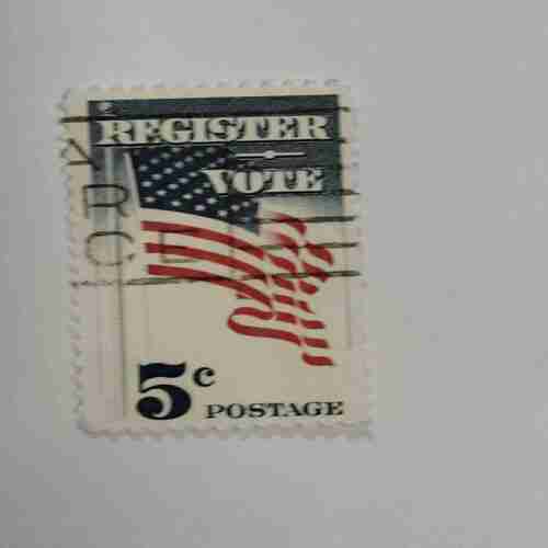 REGISTER VOTE , 5C, POSTAGE
