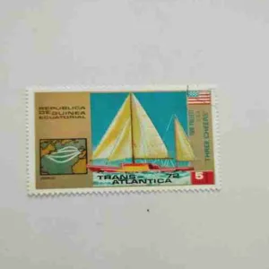 REPUBLICA DE GUINEA ECUATORIAL 5PTAS , TOM FOLLETT U.S.A THREE CHEERS