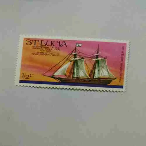 POSTAGE STAMP SAINT LUCIA 1976 ,1/2CENT