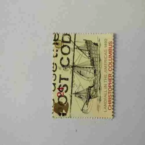 LANDFALL IN THE AMERICAS 1492 , CHRISTOPHER COLUMBUS , STAMP