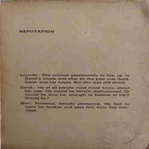 Reputation ( By = Denise Robins ) ( No. of Pages = 191 )