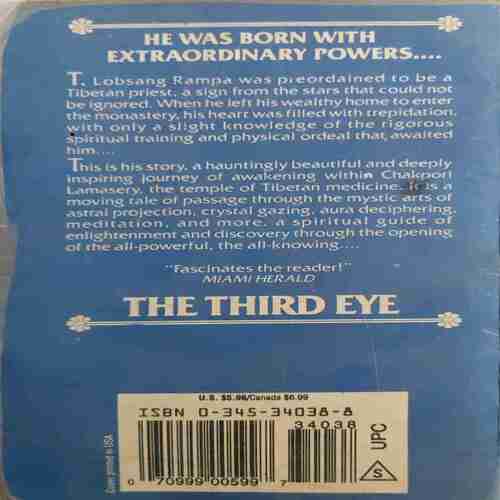 The Third Eye ( By = T. LobSang Rampa ) ( No. of Pages = 210 )