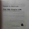 I 'm Ok You 're Ok ( By = Thomas A. Harris ) ( No. of Pages = 269 )
