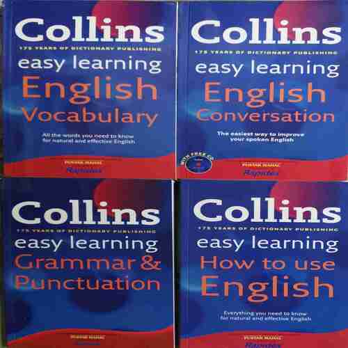 collians English Learning Library of 4 books 1. Grammar & Panctuation 2. English Conversation 3. English Vocabulary 4. How to Use English