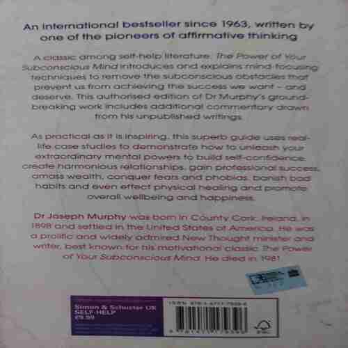 The Power of Subconscious Mind ( By = Dr. Joseph Murphy ) ( No. of Pages = 291 )