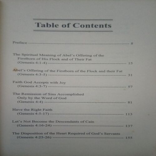 The difference between Abel's Faith and cain's faith (By = Paul C. Jong ) ,(Total pages=342 )