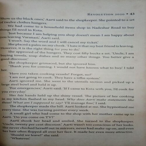 Revolution 2020 ,By = (Chetan Bhagat ) ,Total pages=(296 )