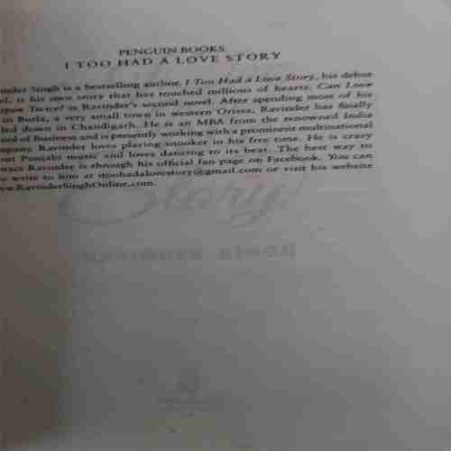 Document_6 I too had a love story ( By = Ravinder singh ) ( No. of Pages =195 )