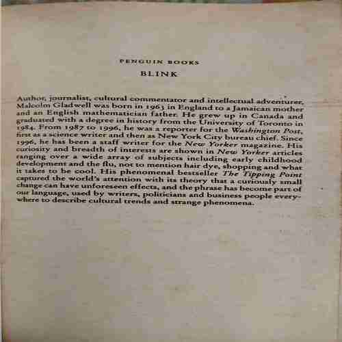 Document_72 Blink ( By = 277 ) ( No. of Pages = Malcolm Gladwell )
