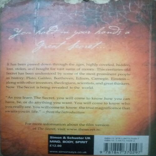 Secret (By =Rhonda Byme ) ,(Total pages=198 )small cut of last page