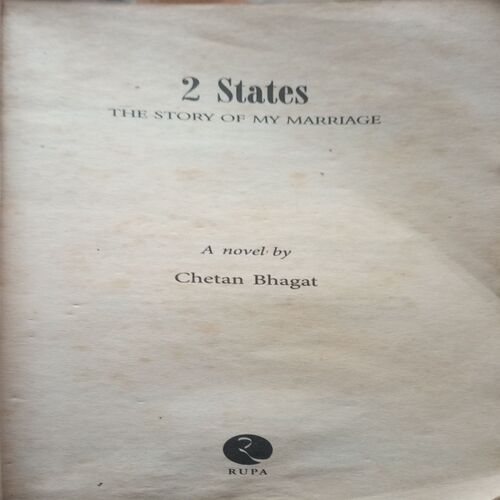 2 States (By=Chetan Bhagat ) (Total Page no=269 )Water Impacted