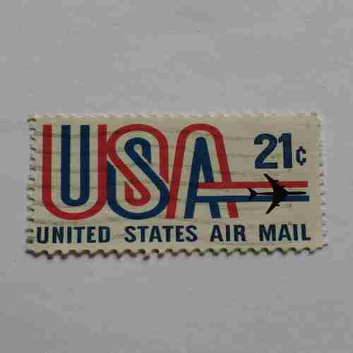 UNITED STATES AIE MALL POSTAGE 21CENTS