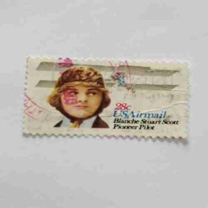 28CENTS , USAIRMAIL BLANCHE STUART SCOTT PIONEER PILOT