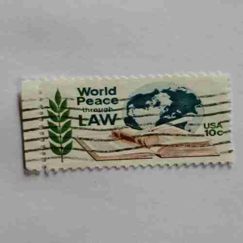 USA 10c POSTAGE STAMP , WORLD PEACE THROUGH LAW