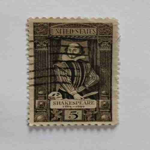 UNITED STATES POSTAGE 5CENTS , SHAKESPEARE 1564-1964