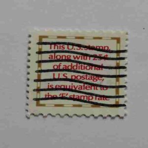 U.S STAMP ALONG WITH 25$OF ADDITIONA; U.S POSTAGE , IS EQUIYATENT TO THE 'F' STAMP RATE